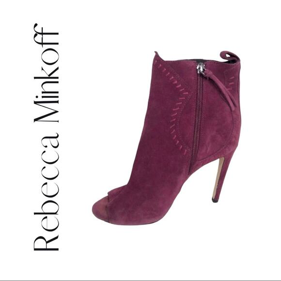 Rebecca Minkoff Ridley Stiletto Heel Peep Toe Booties - Picture 1 of 6
